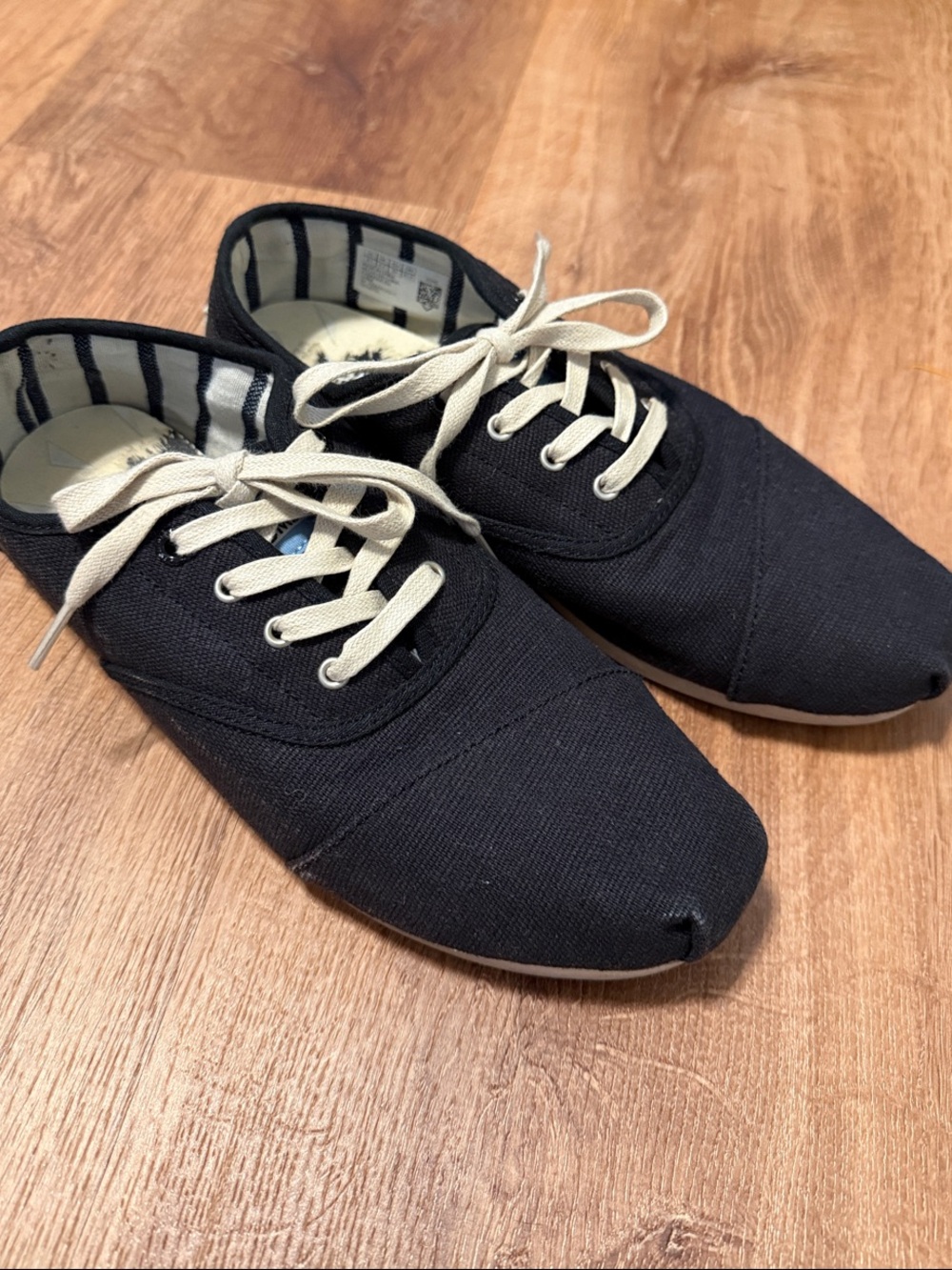Toms Black Canvas Slip-On Sneakers